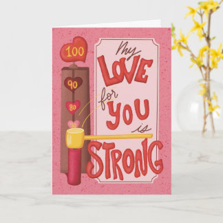 Handgetekende Retro  Valentijn's Day Kaart