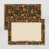 Handgetekende roestige herfstpatroon notitiekaart notitiekaartje (Voorkant / Achterkant)