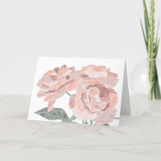 Handgetekende Rozen Leeg Wenskaart Bedankkaart
