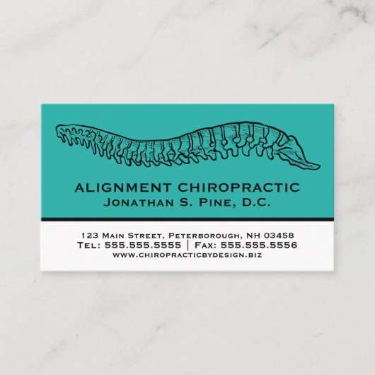 Handgetekende-ruggengraatchipset Afsprakenkaartje (Voorkant)