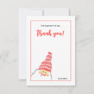 Handgetekende Santa Card Bedankkaart