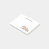 Handgetekende Schattigee Capybara Wildlife Zoo Ani Post-it® Notes (Schuin)