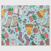 Handgetekende schets van doedelen naadloos patroon cadeaupapier (Vlak)