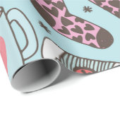 Handgetekende schets van doedelen naadloos patroon cadeaupapier (Rol Hoek)