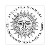 Handgetekende schoonheidstaarster voor de zon rubberstempel (Afrduk)