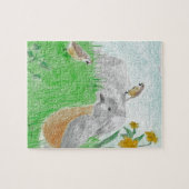 Handgetekende Springtime Daffodils Robins Legpuzzel (Horizontaal)