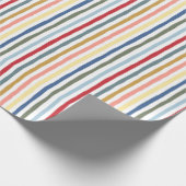 Handgetekende strepen in moderne kleuren uit het m cadeaupapier (Hoek)