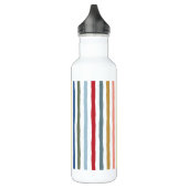 Handgetekende strepen in moderne kleuren uit het m waterfles (Links)