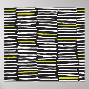 Handgetekende strepen:  patroon. poster
