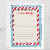 Handgetekende Stripe Kinder kerstlijstSjabloon (Voorkant)