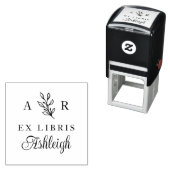 Handgetekende tak Initialen naam ex libris boek Zelfinktende Stempel (In situ)