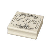 Handgetekende tekst monogram lijst bloemen sket 	rubberstempel (Stempel)