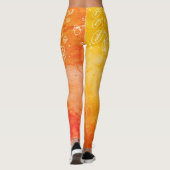 Handgetekende terracotta leggings a (Achterkant)