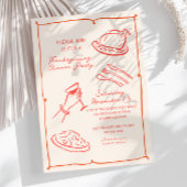 Handgetekende Thanksgiving Dinner Invitation Feestdagenkaart