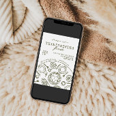 Handgetekende Thanksgiving Dinner Scribble Invitat Kaart