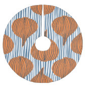 Handgetekende uienbollen, organisch behang kerstboom rok (Voorkant)