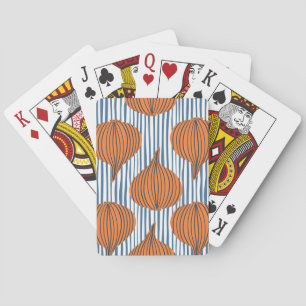 Handgetekende uienbollen, organisch behang pokerkaarten