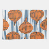 Handgetekende uienbollen, organisch behang theedoek (Horizontaal)