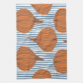 Handgetekende uienbollen, organisch behang theedoek (Verticaal)