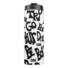 Handgetekende Unique Tumbler Motivatie ontwerp Thermosbeker