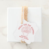 Handgetekende Verse Van De Markt Koraal Bruidsdouc Bedankjes Labels (In situ)