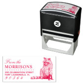 handgetekende wasbeernaam retouradres zelfinktende stempel (In situ)