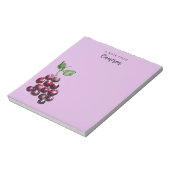  handgetekende Waterverf druiven Plum Paarse Notitieblok (Gedraaid)