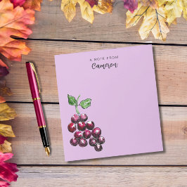  handgetekende Waterverf druiven Plum Paarse Notitieblok