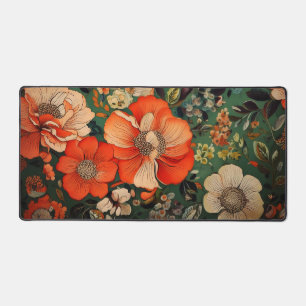 Handgetekende waterverf Seamless Floral Pattern Bureaumat