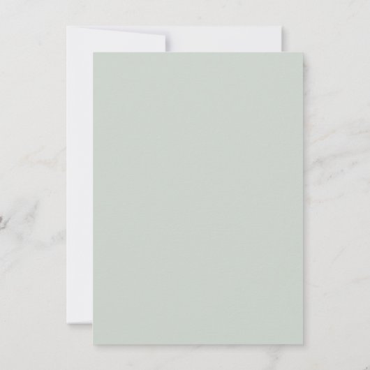 Handgetekende Wildbloemen Sage Save the Date Photo (Achterkant)