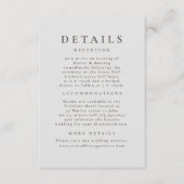 Handgetekende Wildflower Pattern Wedding Details Informatiekaartje (Voorkant)
