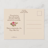  handgetinte moeder/dochter portrait holid feestdagenkaart (Achterkant)