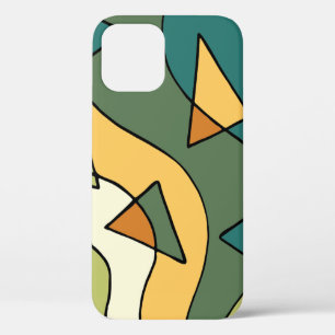 Handgetrokken abstract ontwerp iPhone 12 hoesje
