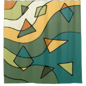 Handgetrokken abstract  ontwerp douchegordijn (Voorkant)