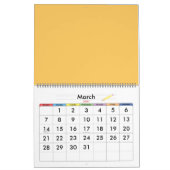 Handgetrokken abstract ontwerp kalender (Mar 2027)