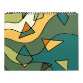 Handgetrokken abstract ontwerp kalender (Hoes)