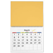 Handgetrokken abstract ontwerp kalender (Mar 2026)
