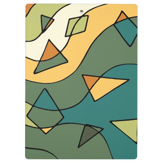 Handgetrokken abstract ontwerp klembord (Achterkant)