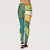 Handgetrokken abstract  ontwerp leggings (Achterkant)