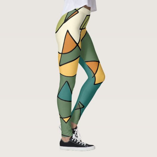 Handgetrokken abstract  ontwerp leggings (Rechts)