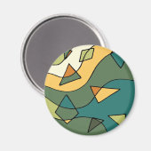 Handgetrokken abstract ontwerp magneet (Voorkant / Achterkant)