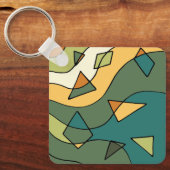 Handgetrokken abstract ontwerp sleutelhanger (Voorkant)