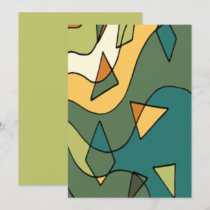 Handgetrokken abstract ontwerp stropdas kaart