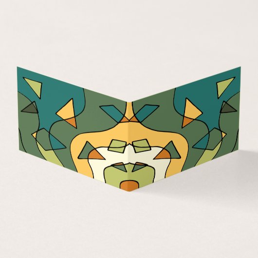 Handgetrokken abstract ontwerp visitekaartjes (Buitenkant)