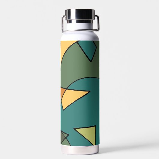 Handgetrokken abstract  ontwerp waterfles (Achterkant)