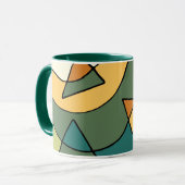 Handgetrokken abstracte  canvas tas mok (Voorkant links)