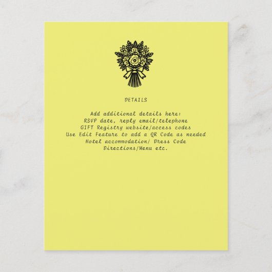 Handgetrokken bruiloft Cartoon bruid bruidegom gee (Achterkant)