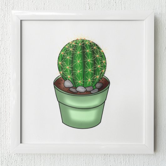 Handgetrokken Cactus Succulent Poster