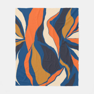 Handgetrokken kleurrijk abstract patroon. Creatief Fleece Deken