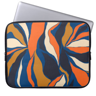 Handgetrokken kleurrijk abstract patroon. Creatief Laptop Sleeve